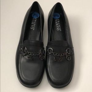 Franco Sarto Black Loafers with Charms!